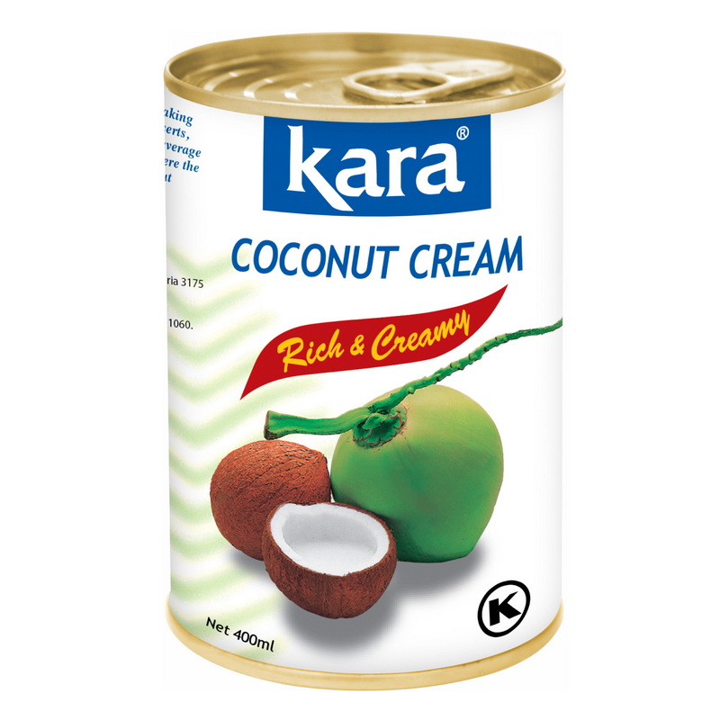 COCONUT CREAM RICH & CREAMY 25% FAT EASY OPEN CAN KARA 400ml - Image 1